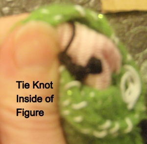 Tie a knot inside of figure.