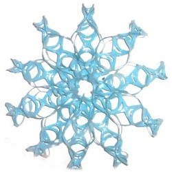 Recycled Plastic Ring Snowflake Craft