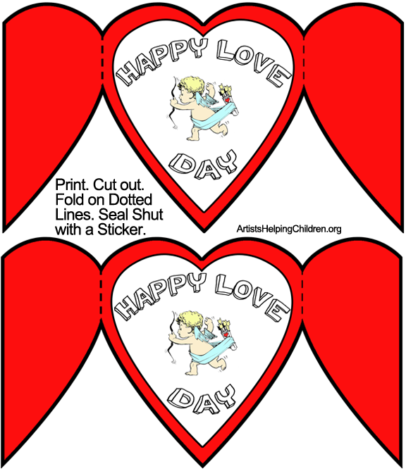 Valentine Card Template For Kids