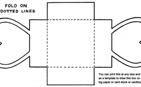 Paper template to trace valentine box