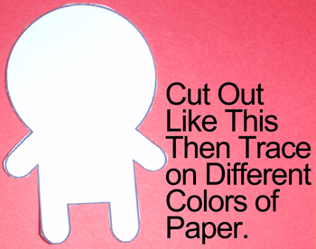 trace on different colors of paper