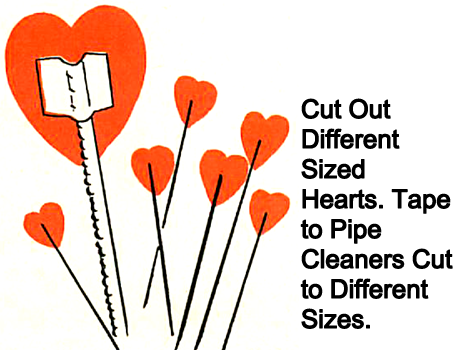 Cut out different sized hearts.