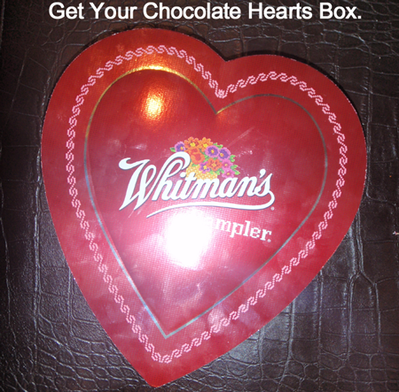 Get your chocolate hearts box.
