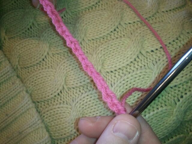 continue making these stitches until you have 135 of these stitches.