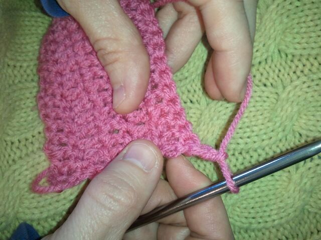 Remember when you start a new row you need to add 2 chain stitches like you did in Step 23.