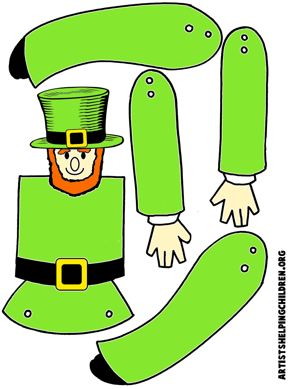 How to Make Jumping Jack Leprechauns for St. Patrick's Day - Kids