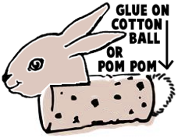 Glue on cotton ball or pom pom.