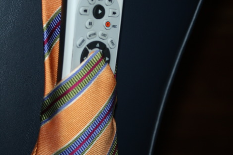 Necktie TV Remote Holder