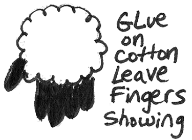 Glue on cotton