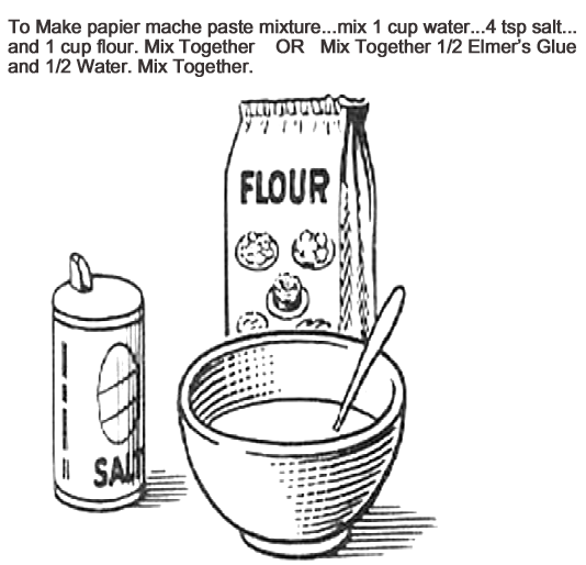 Make Papier Mache Paste.