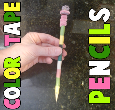 How to Make Color Tape Decorated Pencils