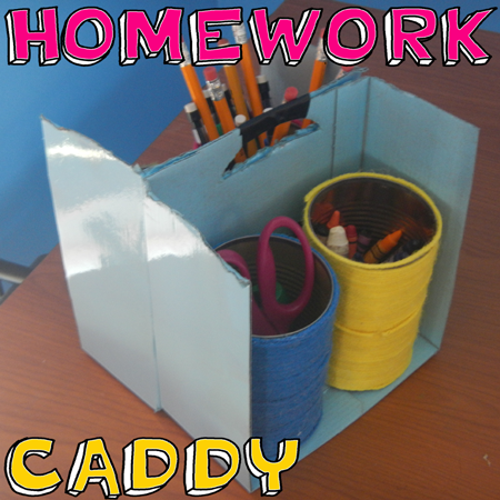 How to Make Homework Caddy Cans