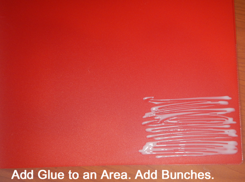 Add glue to an area