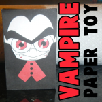 Paper Vampire Dracula Toy Figure for Halloween