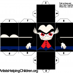 Vampire Dracula Paper Toy Template for Halloween