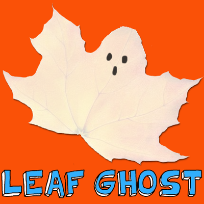 How to Make Leaf Ghosts for Halloween