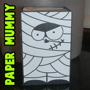 Printable Paper Mummy Toy