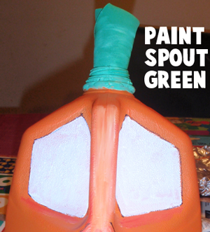 Paint spout green.