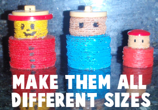 Make them all different sizes.