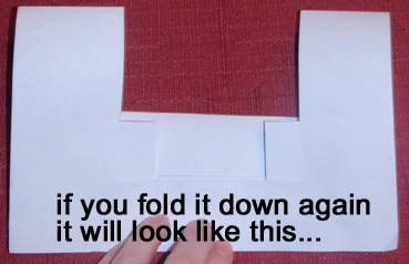 If you fold it down again it will look like this.