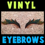 How to make Leather or Vinyl Eyebrows for Halloween