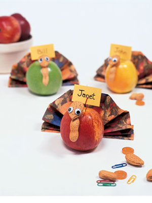 Apple Turkey Place Cards