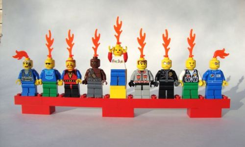 Dragon Flames Lego Hanukkah Menorah