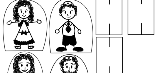 Hanukkah Paper Characters Template