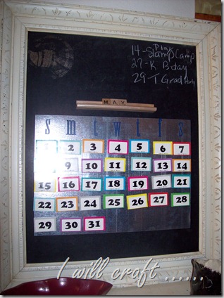 Perpetual Chalkboard Calendar