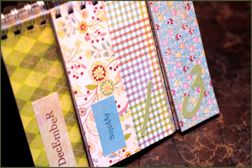 Scrapbooking Paper Perpetual Calendar