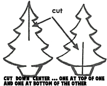 Cut down center... one on top of one and one at bottom of the other.