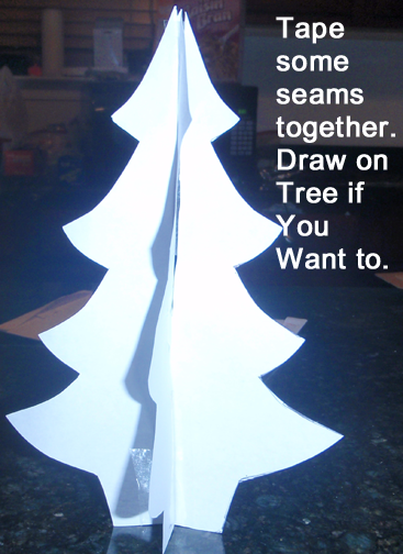 Tape some seams together.  Draw on tree if you want to.