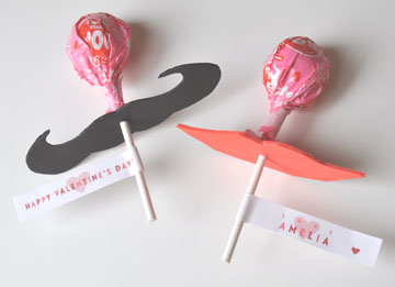 Lip & Mustache Lollipops