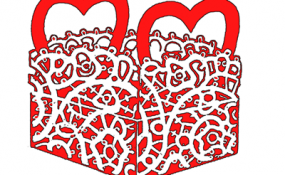 Paper Doily Heart Valentine Box