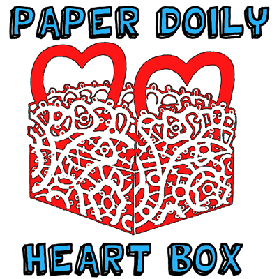 Paper Doily Heart Valentine Box