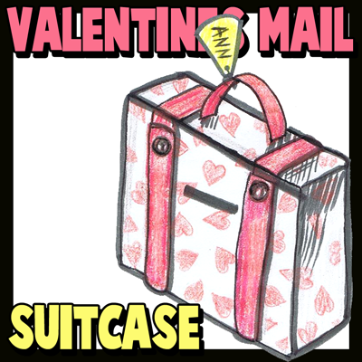 Valentine's Day Suitcase Mailbox