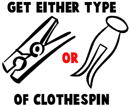 Get either type of clothespin