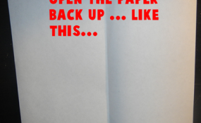 Open the paper back up