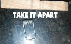 If you have the clothespin with the metal parts take it apart like above.