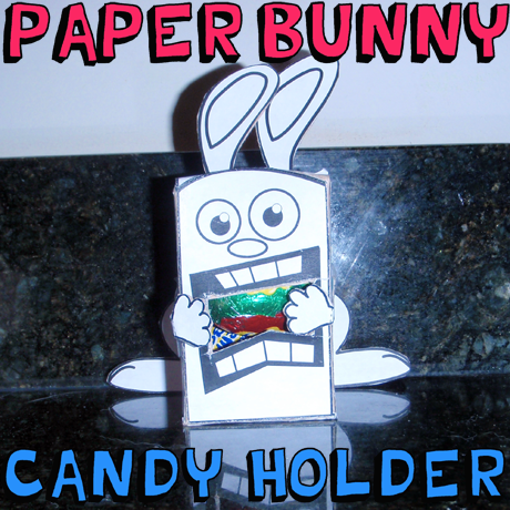 How to Make a Free Printable Paper Easter Bunny Candy Holder