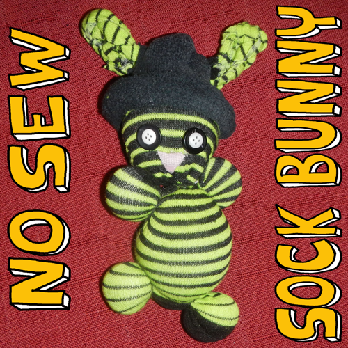 How to Make a Simple No-Sew Sock Bunny Rabbit for Easter or for Fun