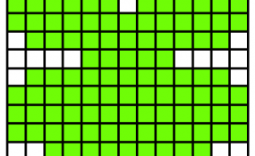 Pixelated Shamrock Template