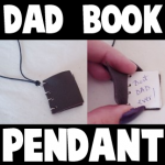 Dad Mini Book Pendant Necklace Gift for Fathers Day