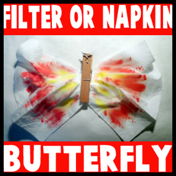 How to Make Coffee Filter or Napkin Butterfly 