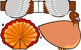 Color Paper Turkey Template