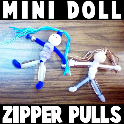 mini doll zipper pulls