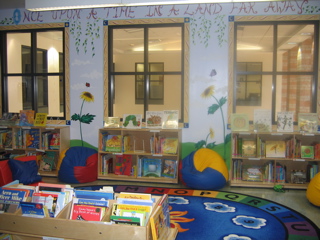 Look how the library looks with the furniture placed back in